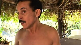 Pool man fucks sexy brunette outside